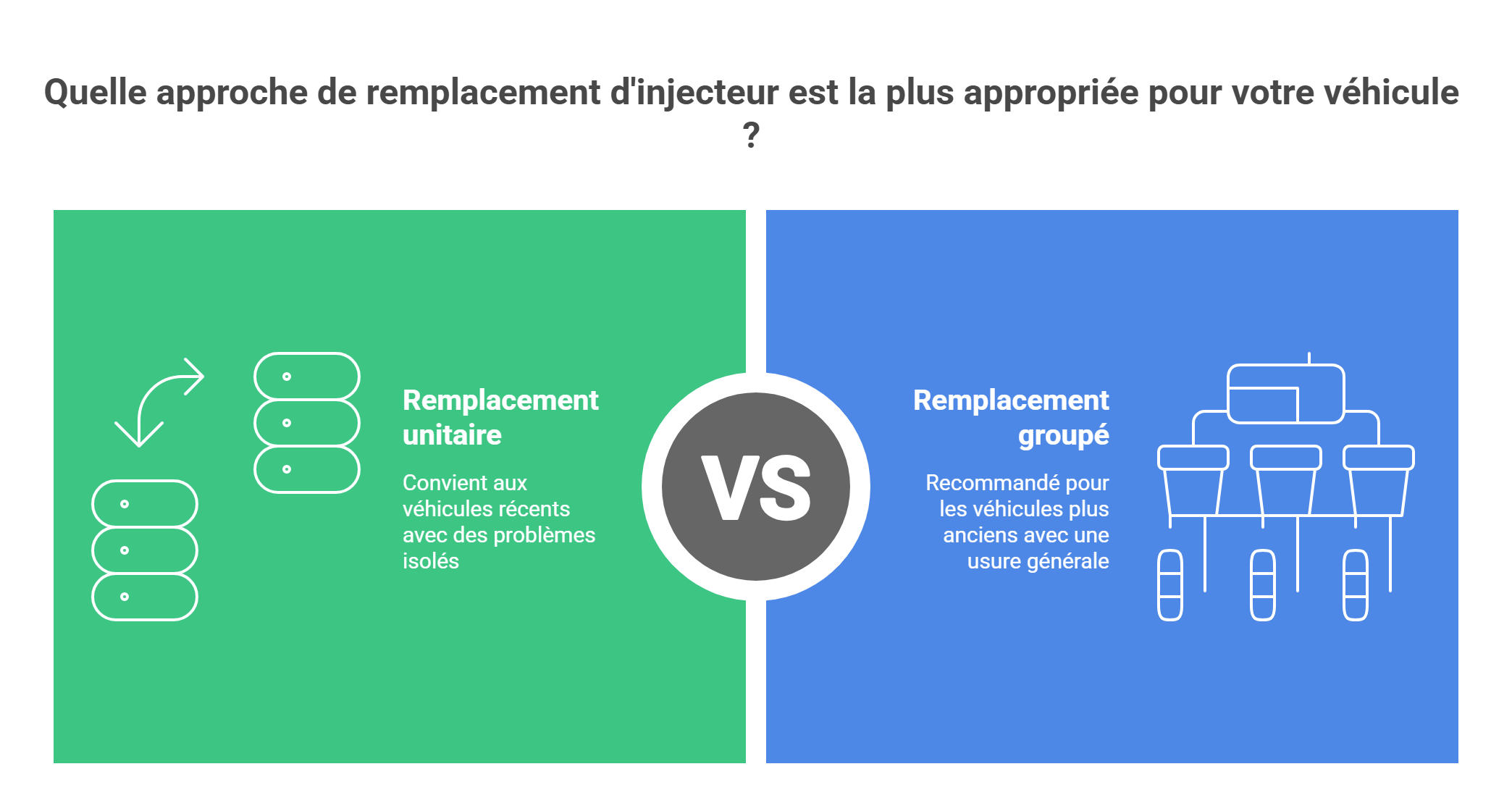 Quelle approche de remplacement d'injecteur est la plus appropriée pour votre véhicule ?