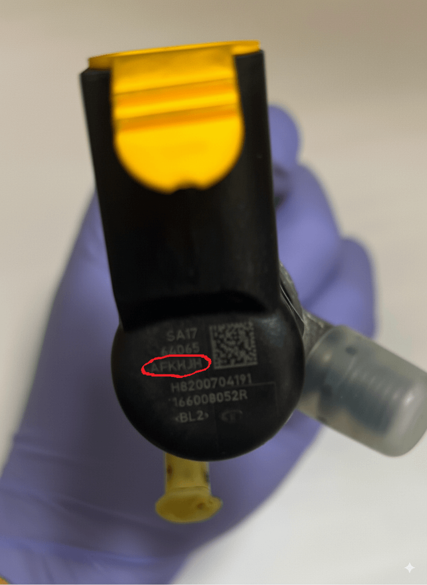 code injecteurs siemens vdo continental 1.5 dci 110 cv